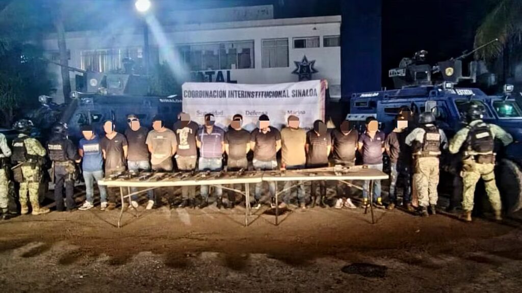 Catorce arrestos en Sinaloa: Autoridades desmantelan grupo armado
