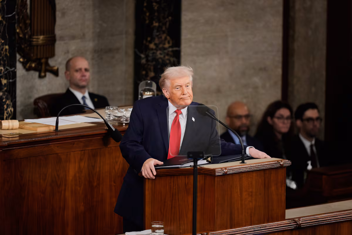 Trump defiende aranceles tras fallo del Supremo en su discurso