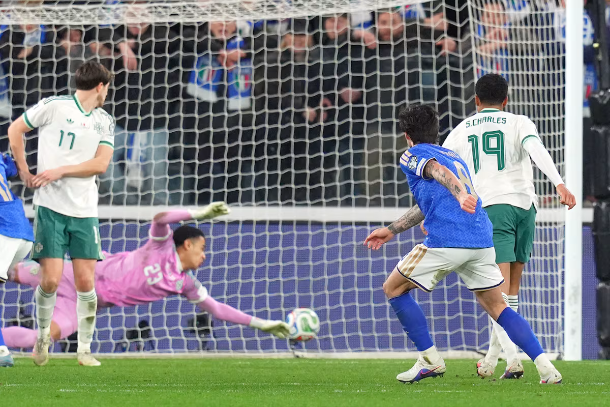 Italia vence a Irlanda del Norte y se enfrenta a Bosnia por el Mundial